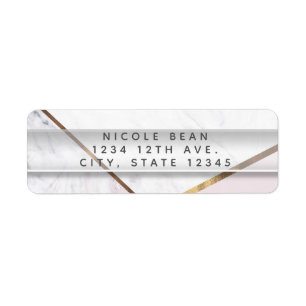 Marbre Rose Gold Swirl & Bronze Glam Rose Pâle