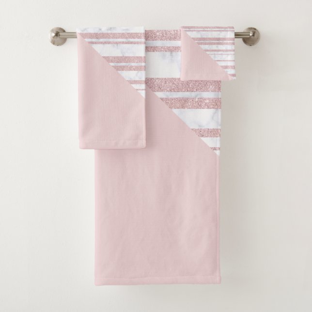 Marbre rose mignon élégant de blanc de rayure de (En situation)