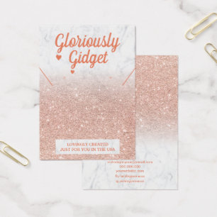 Marbre rose or parties scintillant boucles d'oreil