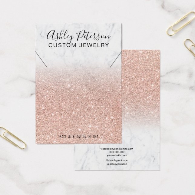 Marbre rose or parties scintillant chic collier ét (Bureau)
