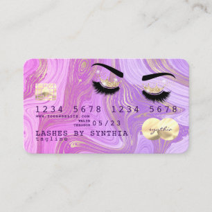 marbre violet pastel et violet Carte de crédit Las
