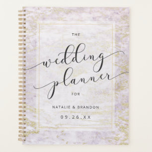 Marbres modernes en violet avec plans Mariages or