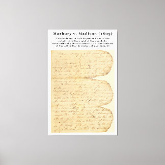 Marbury v. Madison, 5 U.S. 137 (1803) Canvas Print
