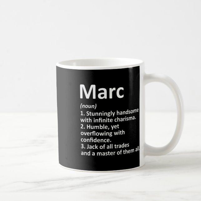 Marc Definition Personalized Name Funny Birthday G Coffee Mug (Right)