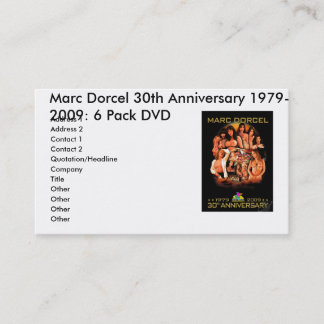 MARCDORCEL30, Marc Dorcel 30th Anniversary 1979... Business Card