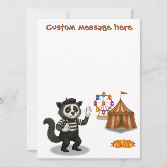 Marcel, civet mime card (Front)