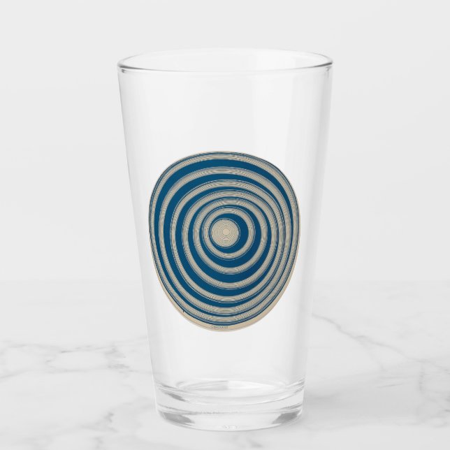 Marcel Duchamp Rotorelief BLUE Pint Verre (Devant)