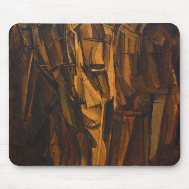 Marcel Duchamp Sad Young Man on a Train Mouse Pad (Front)