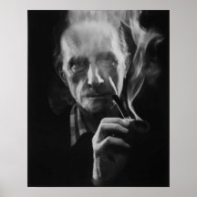 Marcel Duchamp (with pipe) Fine Art Print