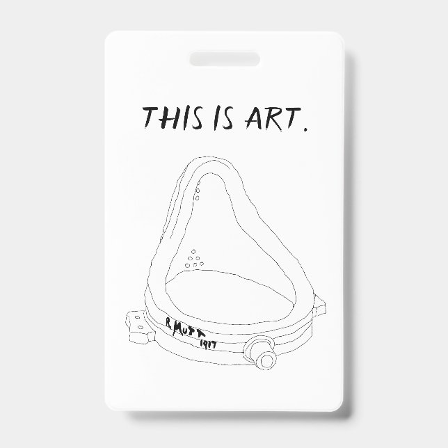 Marcel Duchamp's Fountain R.Mutt 1917 Badge (Front)