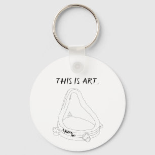 Marcel Duchamp's Fountain R.Mutt 1917 Keychain