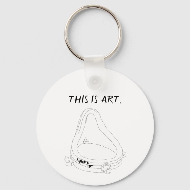 Marcel Duchamp's Fountain R.Mutt 1917 Keychain (Front)