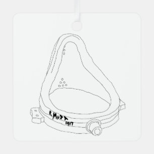 Marcel Duchamp's Fountain R.Mutt 1917 Metal Ornament