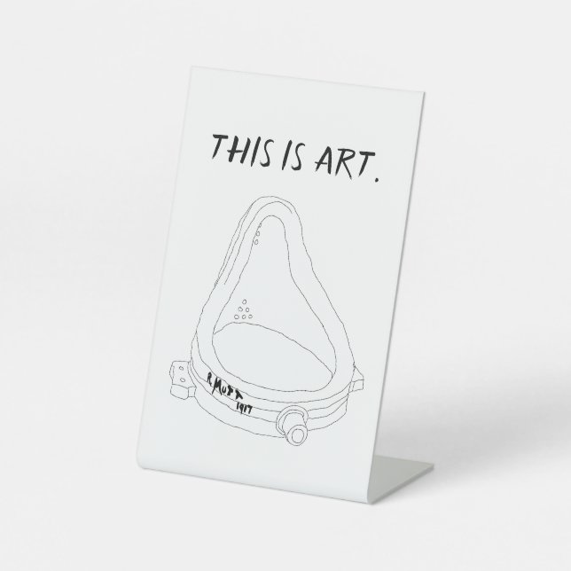 Marcel Duchamp's Fountain R.Mutt 1917 Pedestal Sign (Front)