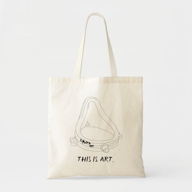 Marcel Duchamp's Fountain R.Mutt 1917 Tote Bag (Front)