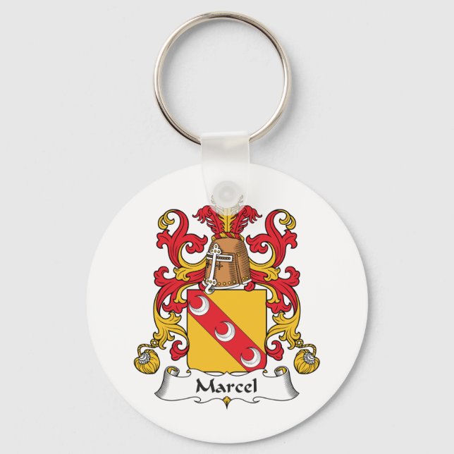 Marcel Family Crest Keychain (Front)