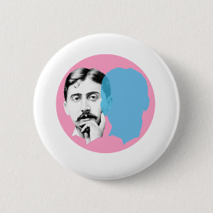 Marcel Proust 2 Inch Round Button
