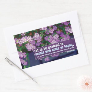 Marcel Proust Inspirational Quote "Grateful" Sticker