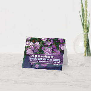 Marcel Proust Inspirational Quote "Grateful" Thank You Card