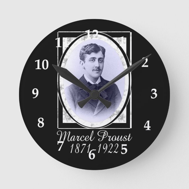 Marcel Proust Round Clock (Front)
