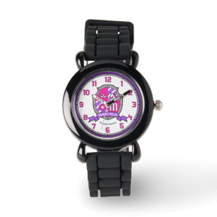 Marcela girls name meaning letter M unicorn pink Watch