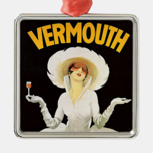 Marcello Dudovich Art Deco Ad “Vermouth” Metal Ornament