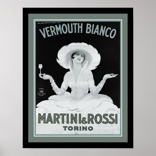 Marcello Dudovich Art déco Vermouth Bianco (Devant)