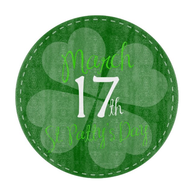 March 17th St. Patty's Day Celebration Cutting Board (Front)
