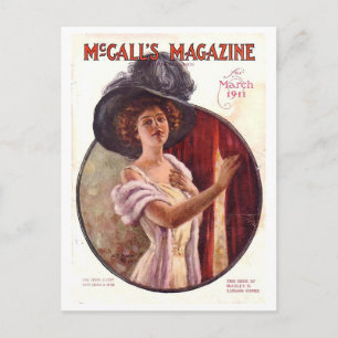 March 1911 Magazine Cover Postcard