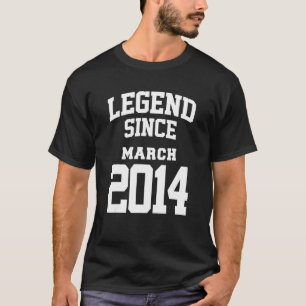 March 2014 9th Birthday Legend 9 Years Old T-Shirt
