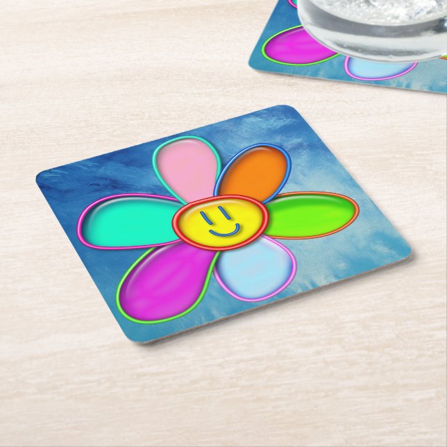 March 2020 - Desire for freedom - Square Paper Coaster (Angled)