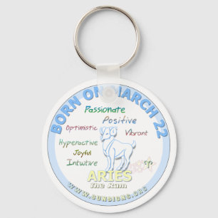 March 22nd Birthday - Aries Keychain