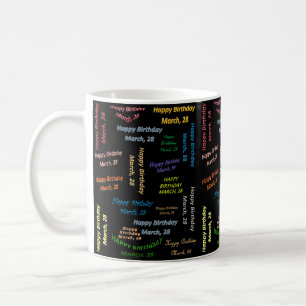 March, 28 Birthday Mug