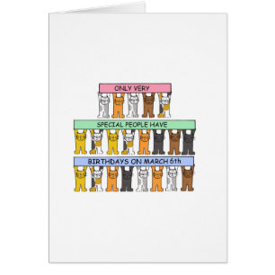 March 6th Birthday Cartoon Cats
