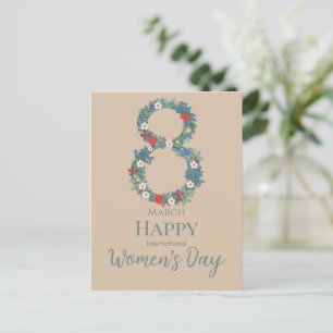 March 8 International Women’s Day      Invitation Postcard
