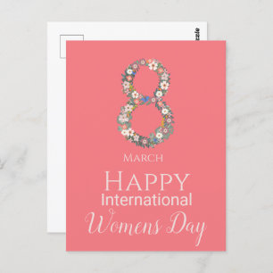March 8 International Womens Day  Postcard