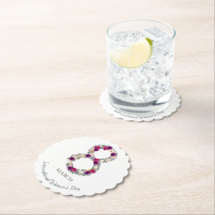 March 8th International Women's Day Paper Coaster