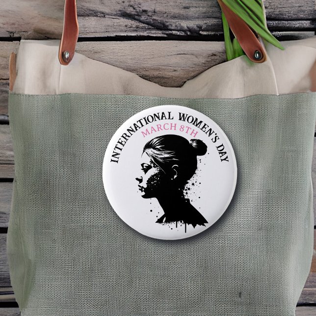 March 8th is International Women's Day 2 Inch Round Button (Creator Uploaded)
