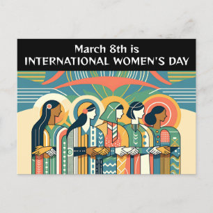 March 8th is International Women's Day  Postcard