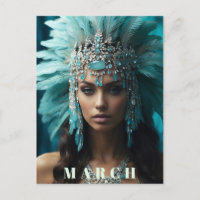 *~* MARCH  AP53 Boho Headdress AQUAMARINE