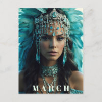 *~* MARCH  AP53 Headdress AQUAMARINE Boho