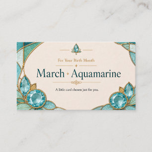 March Aquamarine Birthstone Shop Card