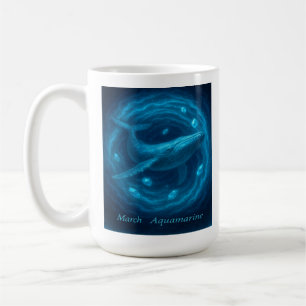 March Aquamarine – Whale & Ocean Gem  Coffee Mug
