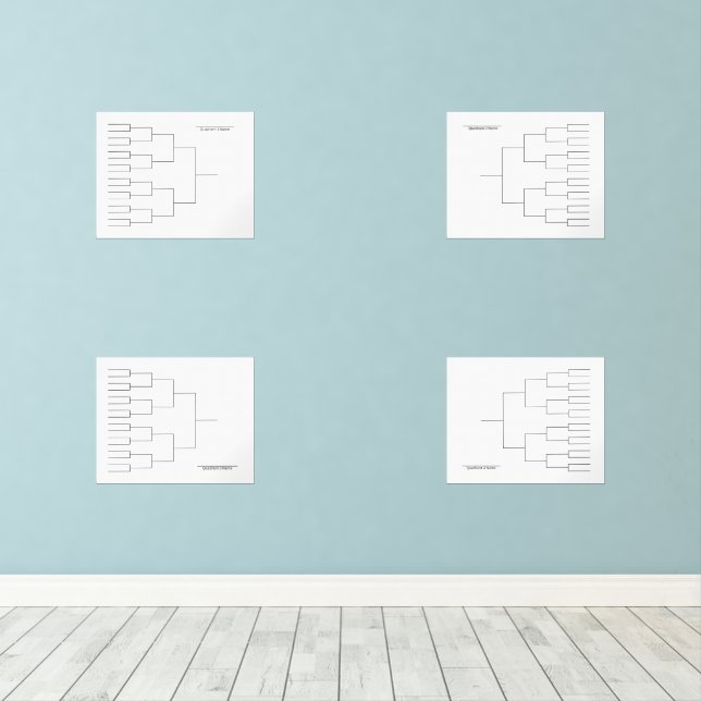 March Basketball Quadrant Bracket Transparent (Wood Floor)
