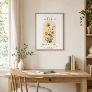 March Birth Flower Daffodil Poster