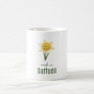 March Birth Flower Mug   Daffodil Watercolor