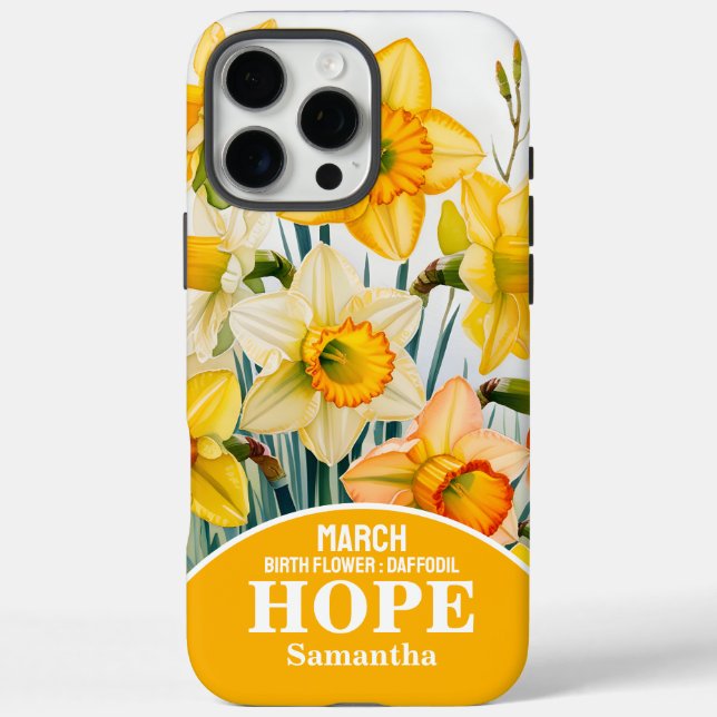 March Birth Month Flower Christian Case-Mate iPhone Case (Back)