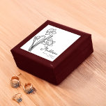 March Birth Month Flower Daffodil Minimalist Gift Box<br><div class="desc">Celebrate a March birthday with this elegant,  personalized gift box featuring the birth flower daffodil! Made of lacquered wood with a soft felt interior,  it’s perfect for storing jewellery and keepsakes. A minimalist,  thoughtful gift that adds beauty and meaning to any collection.</div>