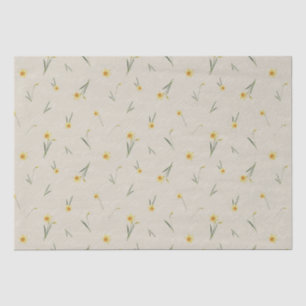 March Birth Month Flower Yellow Daffodil Tissue Paper
