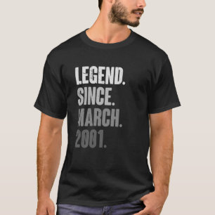March Birthday 22nd Decoration 22 Years Old Vintag T-Shirt